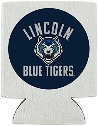 Logotipo de Lincoln University Lions CAN - Bebida Huve Hanve Hugger Isolador dobrável - suporte isolado de bebida