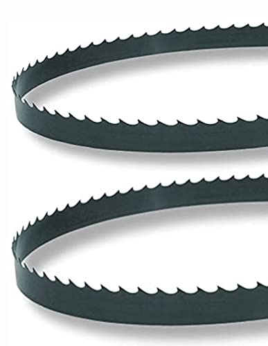 2 pacote - 70,5 x 3/8 x 10 TPI Flex Back Bandsaw Blades - Feito nos EUA - projetado para cortar madeira, plástico, cortiça, placa de composição, metal não ferroso, aço de baixa liga baixa