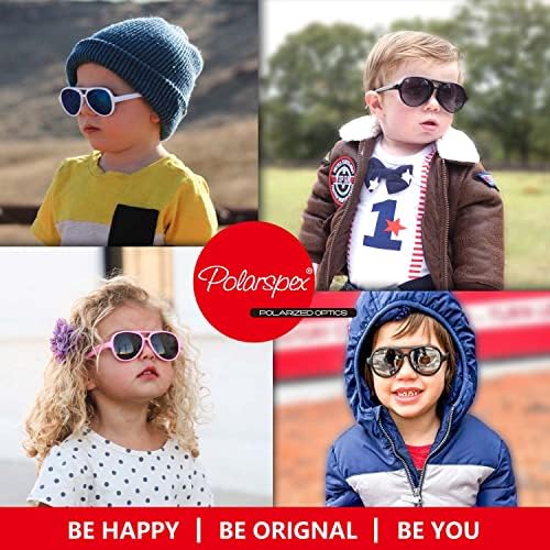 Óculos de sol para crianças PolarSpex - Bendable e Polarized Aviator Sunglasses - BPA Free - Idades 3-7