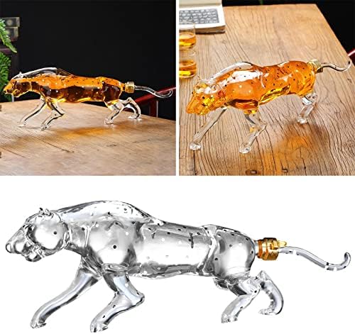 Rakute Leopard Shape Decanter Bar Decoration for Rum High Borossilicate Glass Novelty Liquor Dispensador para jarro