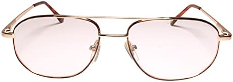 Classic 90s Retro Gold Square Aviator Bifocal 1.00 Reading Glasses Reader