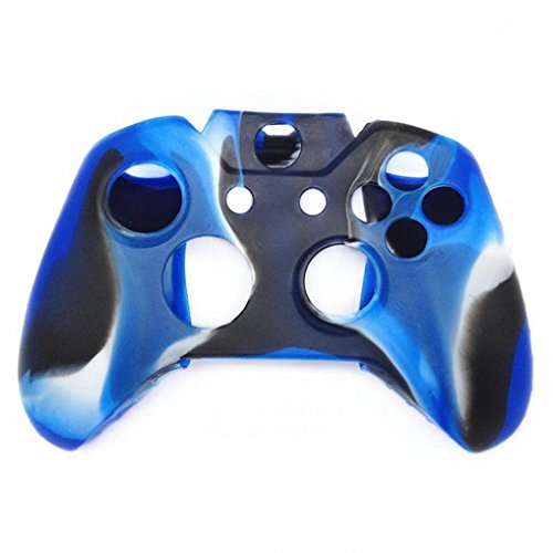 Lesb New Silicone Capa Case Skin for Xbox One Controller, Camo Blue