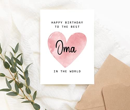 Feliz aniversário para a melhor OMA no World Card - OMA Cartão de aniversário - OMA Card - Presente do Dia das Mães -