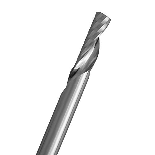 Diâmetro de haste de haste de 4 mm de 4 mm Diâmetro de corte de 4 mm Diâmetro de corte 12 mm de corte 1 flauta de flauta de flauta única Mill Fin -Fim Mill CNC Bit para acrílico, PVC, mdf, pacote de alumínio de 10