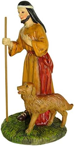 Ferrari & Arrighetti Nativity Scene Fture: Shepherd With Dog - Martino Landi Collection - Linha de 12cm / 4.75in