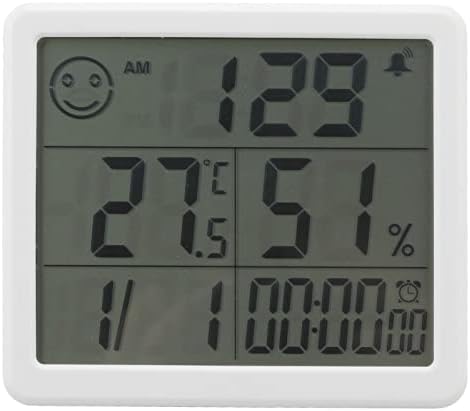 SHANRYA HOMGROMOME HYGROMENTO TEMPERATE HUMIDADE DE ALARIMENTO DIGITAL TERMOMENTO DA ESCOLA HOME