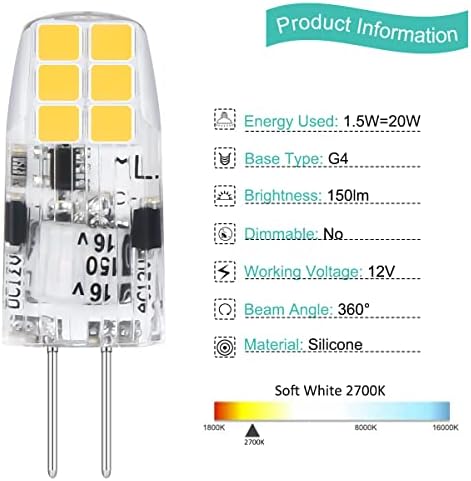 Bulbo LED de potência Amazing G4, lâmpada G4 LUZ JC TIPO BI BAS BASE BAS