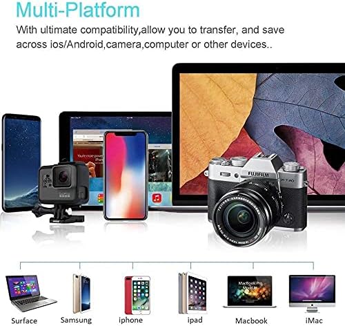 Boxwave gadget compatível com Fujifilm X100V - AllReader SD Card Reader, MicroSD Card Reader SD Compact USB para Fujifilm X100V
