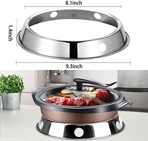 Wok Ring for Gas Stove, 1 Pack Wok Ring Potholders para cozinhas, Wok de tamanho elétrico Wok Wokreversible Stand adequado para