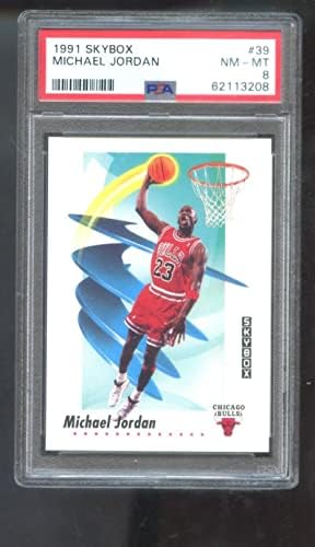 1991-92 Skybox 39 Michael Jordan PSA 8 Cartão de basquete classificado NBA 91-92 1991-1992 Chicago Bulls