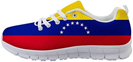 Owaheson Venezuela Flag masculina Running Lightweight Respirável Sapatos esportivos casuais moda tênis sapatos de caminhada