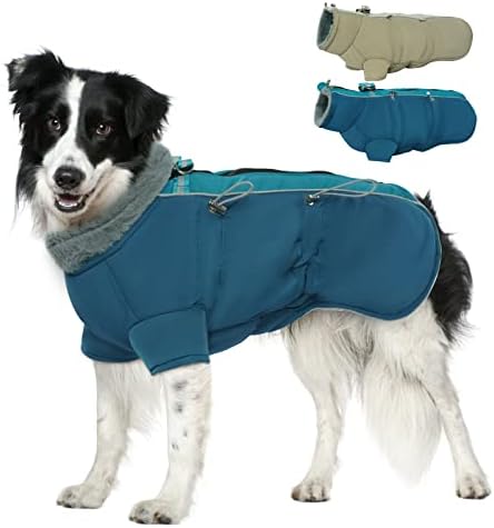 Ikipuko Jaqueta de Puffer de cachorro Ikipuko, camada de cachorro com zíper com arnês casaco de inverno de cachorro à prova