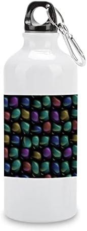Colors Pearl Sea Stones Aluminum Water Bottle Travel Caneca Prooft Metal Sport Garrafas 600ml