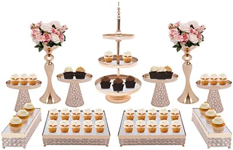 Cupcake de 11 peças Stands Metal Bolo Stand Set Set Fruit Candy Display Tower Wedding Party Celebration Event Sobremert Display