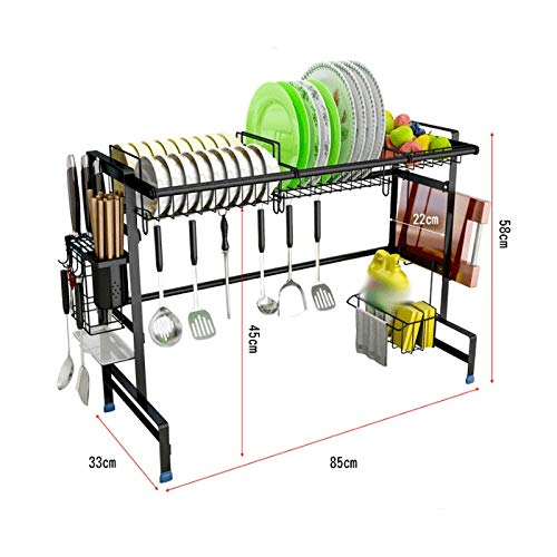 N/A Organizador de prateleira de cozinha Rack de secagem sobre utensílios de pia de utensílios de utensílios de drenagem