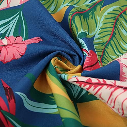 Camisa havaiana masculina de Medar e roupas de férias de 2 peças definem Button Casual Down Beach Floral Suits com chapéus de balde
