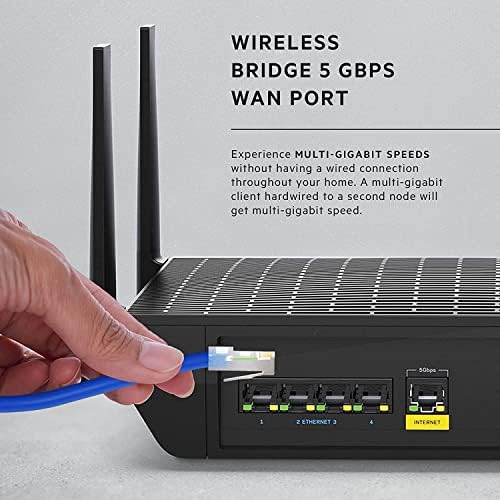 Linksys Hydra Pro Mesh WiFi 6E Router MR7500 Tri -banda WiFi Mesh Mesh Ax 6600 - Mesh WiFi Router para Internet sem fio - WiFi para