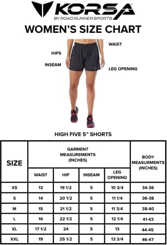 Korsa High Five Cinco shorts atléticos para mulheres com bolsos |