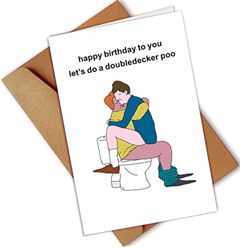 AONUOWE Cartão de aniversário engraçado para ele sua amiga Companheiro Bestie Brother Irmã colega obscure