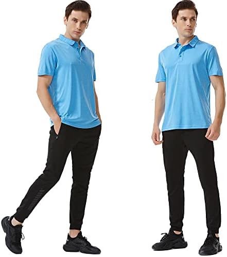 Jutonhdl Men's Sech Golf Polo Camisa Polo Hortigo Camisas Polo de Manga Curta para Homens
