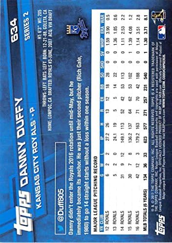 2017 Topps Series 2 634 Danny Duffy Kansas City Royals Baseball Card