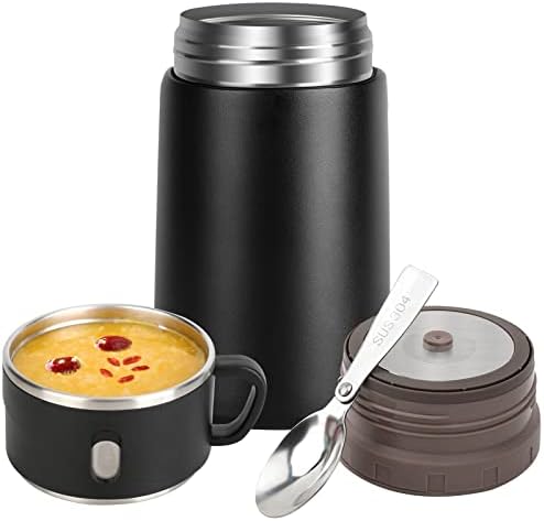 Jarra de alimentos isolados de Moffeio, 27 onças de sopa térmica de aço inoxidável a vácuo recipientes de alimentos para
