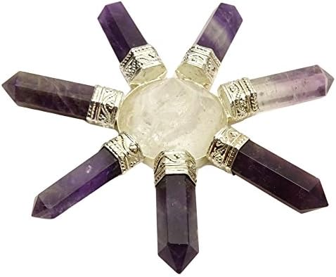 Harmonize 7 pontos Gerador de energia de Amethyst Reiki Healing Crystal Spiritual Gift Stone