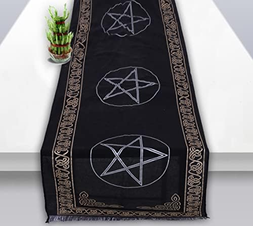 A caixa do altar de altar de altar de pano cartões de tarô mesa guardanapos de bruxaria de bruxaria preta toalha de ouro