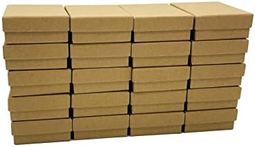 HomeImpel 20 Pacote caixas de jóias de papel de papelão, 3,54 x 2,76 x 1,18 polegadas, caixas de joalheria retângulo Caixas de presente de jóias de jóias de algodão, bedring pingente