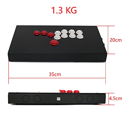 Truboost rac-j800b-pc-b all buttons hitbox estilo arcade joystick luta bast stick controlador para pc sanwa obsf-24 30