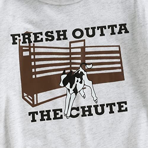 Aeemcem Western menino menina roupas de vaca de vaca de manga curta Moda de bolhas de camiseta de tamanho grande vestuário de traje