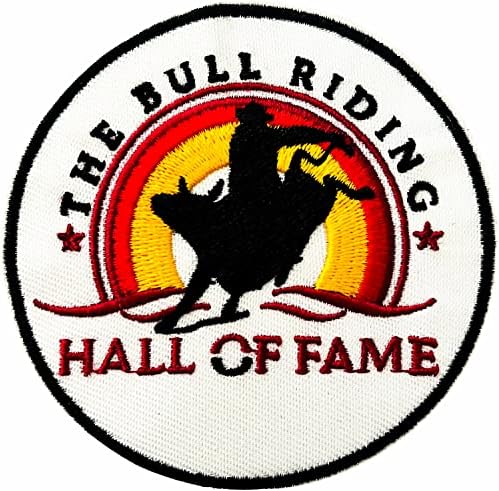 Rodeo Colete Patch - O Hall da Fama da Fama de Bull em - Peel and Stick Borderyer Patches para Western Cowboy Bull Rider