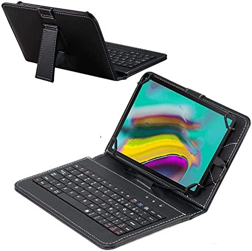 Caixa de teclado preto da Navitech compatível com Qimaoo Q10 Plus 10.1 tablet
