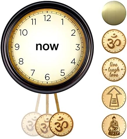 Agora relógio - Mindfulness, Zen, decoração budista para sua casa, escritório, ioga ou sala de meditação - presente único que ajuda você a estar presente e a relaxar no poder de agora -