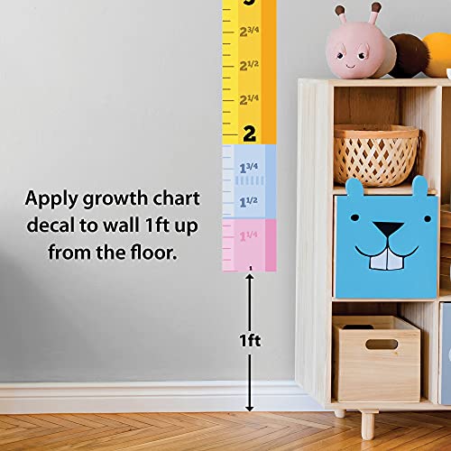 Imagine placas de crescimento de parede de lápis amarelo | Decalque para crianças, meninos e meninas estudiosos | 73,5 polegadas de
