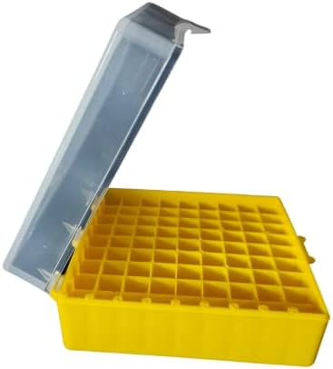 Aanij® Cry Cube Box 81 lugares para frascos de 1 ml e 1,8 ml de crio, rack de frasco Cryobox, ajuste de armazenamento no freezer