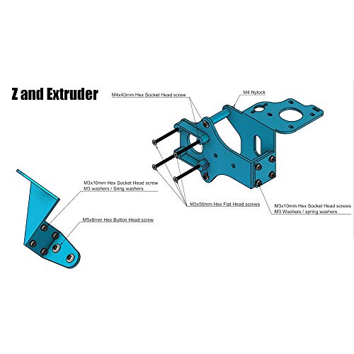 BLV Ender 3 Pro 3D Kit de atualização da impressora Kit Dual Dual Driver Extrusora parafusos Placa de cama também compatível com