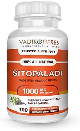 Vadik Herbs Certified Organic Sitopladi Churna Powder 100 Vegicaps