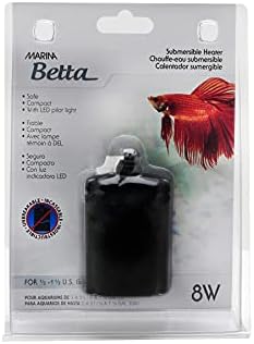 Marina Betta Fish 8W Submersível Aquecedor - Para aquários de tanques de peixes até 1,5 galões americanos