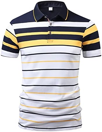 Camisas de camisetas de verão para homens machos primavera verão algodão puro de manga curta top de botão duplo cor de combinação