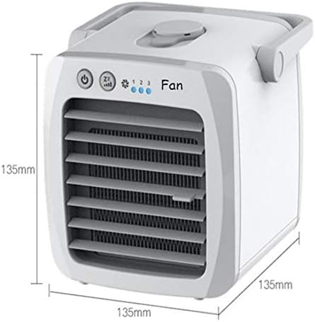 Zhying Portable Desktop Air Conditioner Fan, 3 velocidades USB Rechargable Personal Air Cooler, para o quarto de escritório em casa