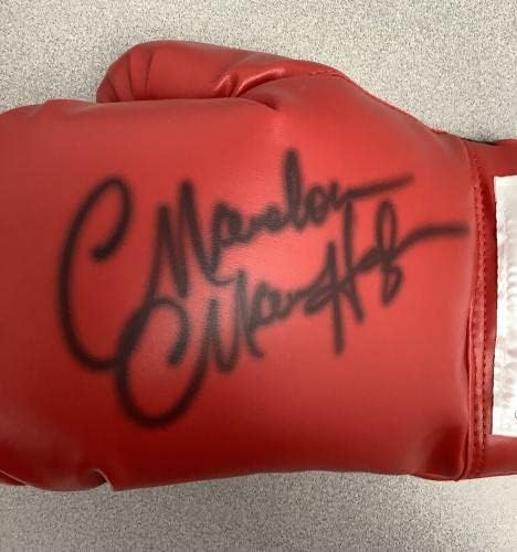 Marvilous Marvin Hagler assinou a luva de boxe Everlast Champion Autograph Hof JSA - luvas de boxe autografadas