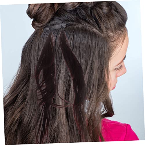 Fomiyes Wig Hair Clips for Women Hair Acessors Belrettes Hair Bails For Women Ponytail Wigs Extensões de cabelo perucas para mulheres brancas Extensão de rabo de cavalo para mulheres negras Europeias e americanas Miss