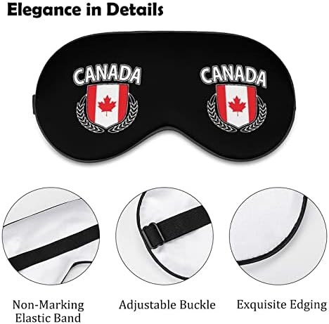 Maple Leaf Canada Sinaliza máscaras para os olhos macios com cinta ajustável Lightweight confortável de venda para dormir