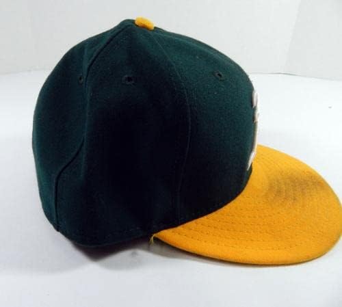 2020 OAKLAND A's Athletics Yusmeiro Petit 36 Jogo usou Green Hat 7.375 5 - Jogo usado MLB HATS