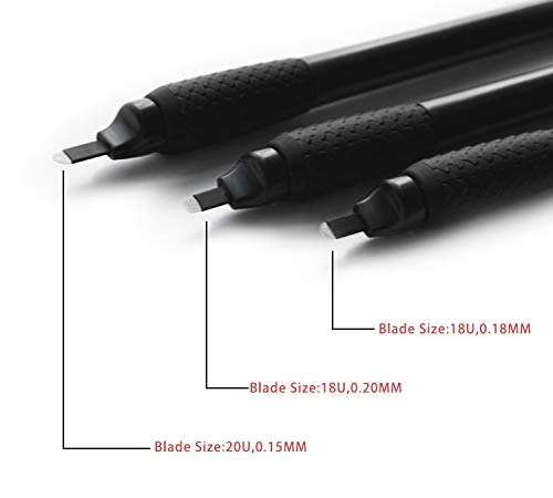 Mellie M Series Microblading Disponível Ferramentas-10 peças de pacote de canetas de microblading em forma de U de