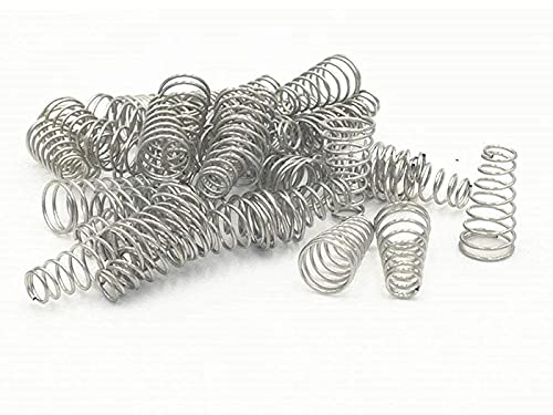 Spring de compressão ， rilexawhile 10x6x19mm Metal Taper Compressão cônica Spring Silver Tom 20 PCs