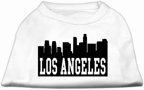 Los Angeles Skyline Print Camiseta branca LG