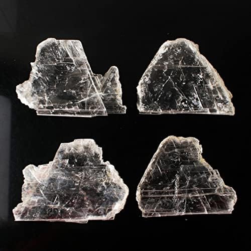 Shitou2231 1pc slice de selenita branca natural gesso transparente gesso áspero mineral de cura de cristal de forma de forma de cúpula de pedra de pedra