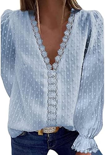 Botão para baixo blusas de chiffon para mulheres elegantes femininas chiffon blusa v pescoço casual manga longa blusas